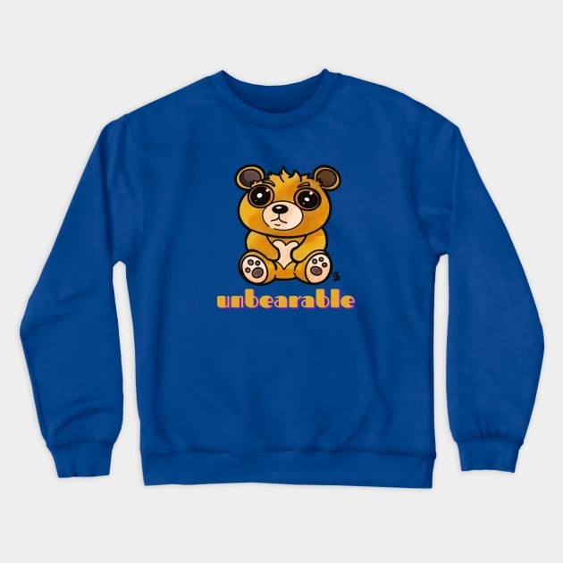 Kawaii Teddy Bear - Unbearable Crewneck Sweatshirt by Alt World Studios